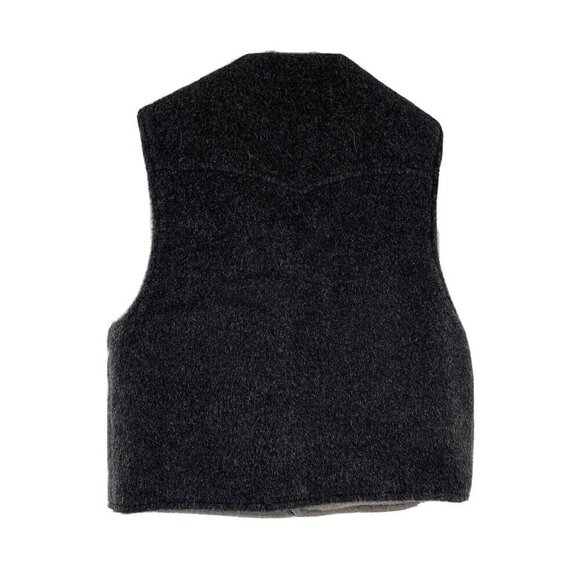 Altiplano Llama Double thickness Vaquero Vest Men's Medium Heather Gray Western - Picture 2 of 6
